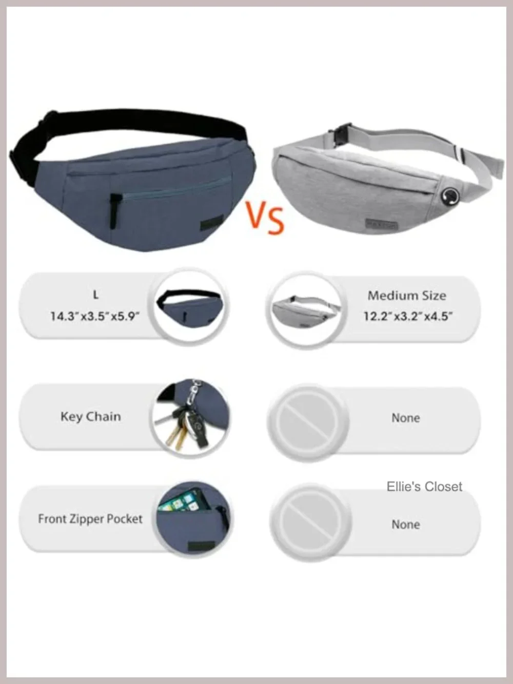Large Fanny Pack for Men Women Sling Bag 4-Zipper Pockets